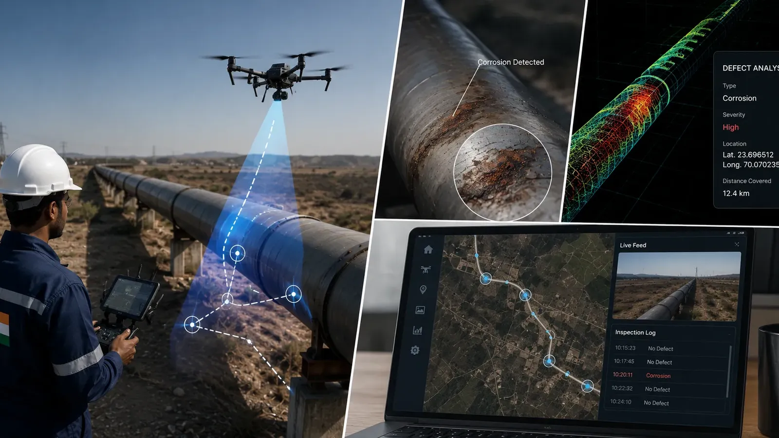 Drone pipeline inspection in india