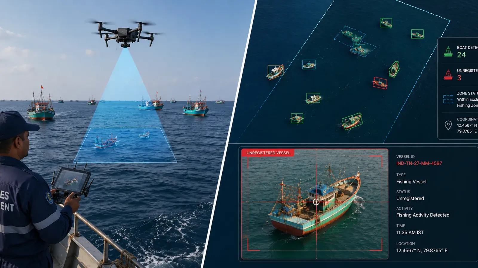 Drones for marine fisheries surveillance in India
