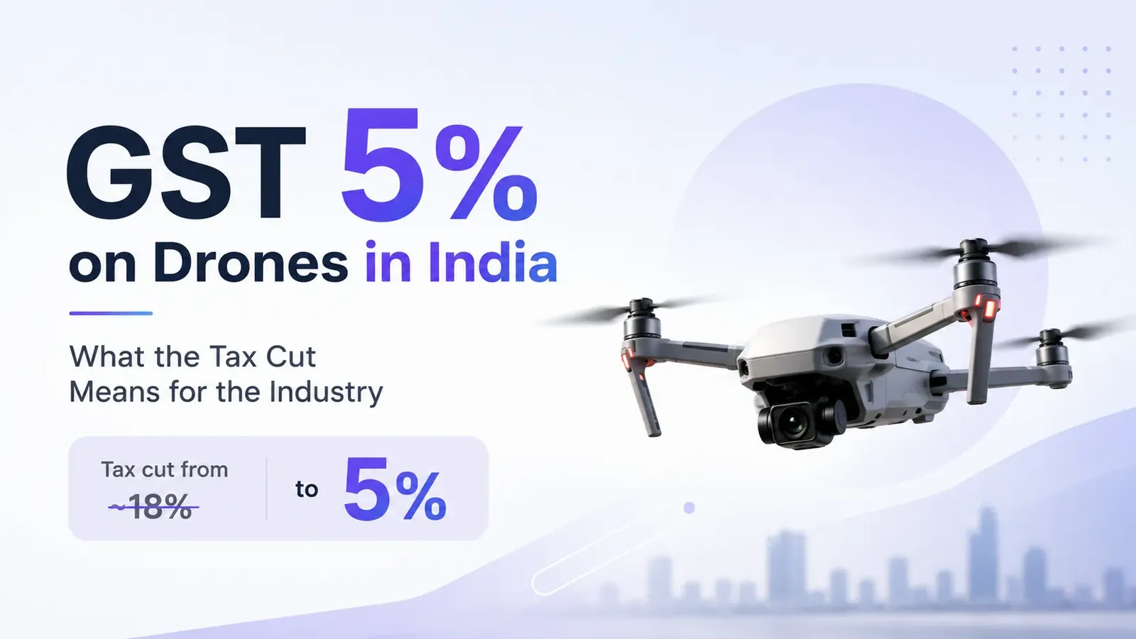 GST on drones in India: what the 5% rate cut delivers