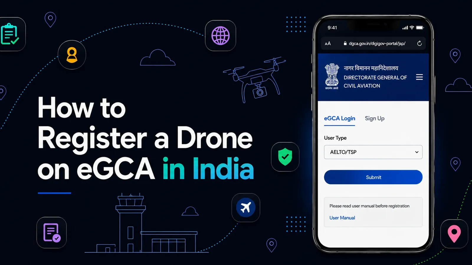 How to register a drone on eGCA in India