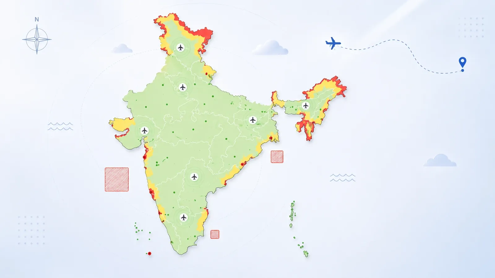 India's drone airspace zone map